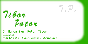 tibor potor business card